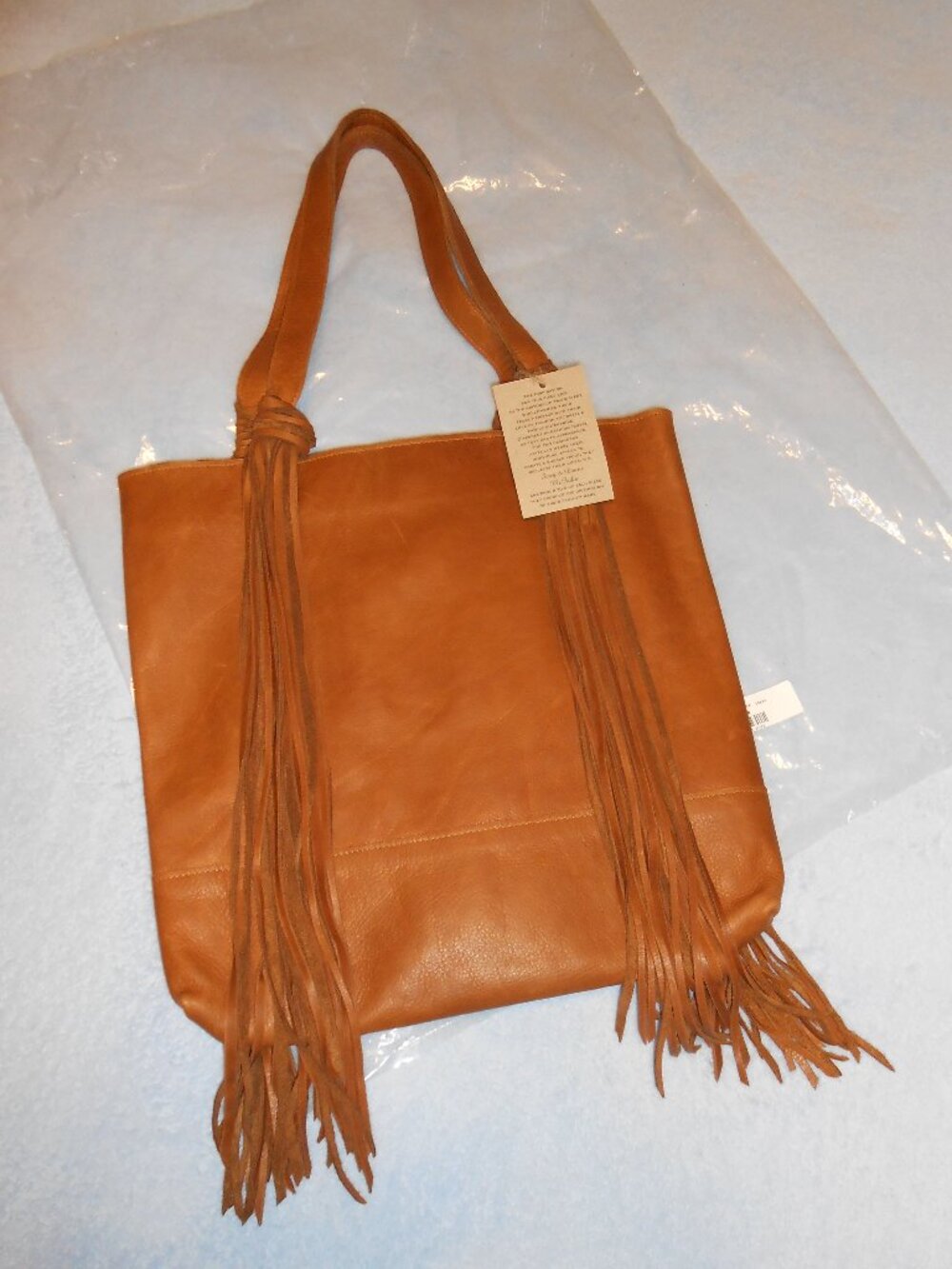 NWT Sundance McFadin Two Bar West Ways of the Heart Shae fringe leather tote bag